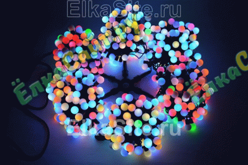 Комплект освещения на Елку 3 м. Фиеста Премиум, шар 3см. фото 2