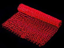 Сетка Stylnet Красный с глиттером в рулоне, гибкий пвх, 10 x1 м. - 16651